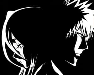白黒アニメシーン — 白黒アニメ 壁紙
