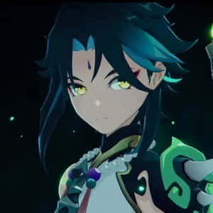 睨みつける肖のプロフィール画像 — 原神 GIF 壁紙