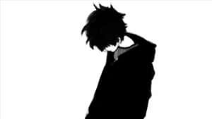 神秘的な白黒アニメシーン — 白黒アニメ 壁紙