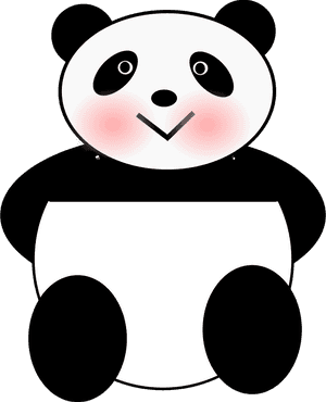 笑顔のカートゥーンパンダグラフィック — パンダ 壁紙