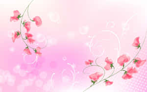 ピンクの花柄背景 — ピンクの花柄 壁紙