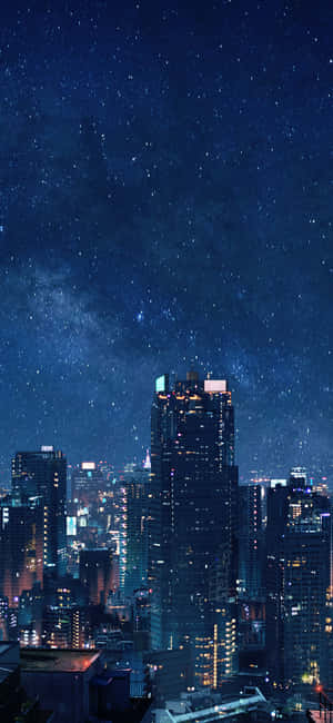アニメ風都市背景 — iPhone 17 Pro 壁紙
