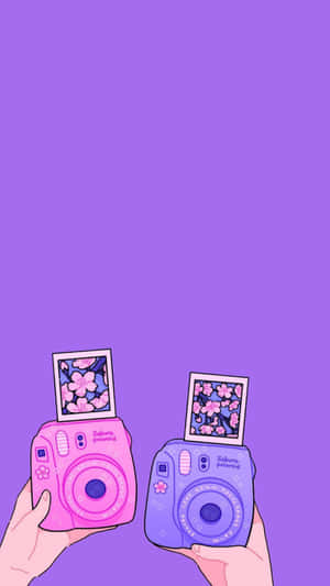かわいい紫の背景