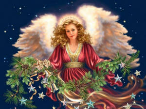美しいクリスマスエンジェルの壁紙
