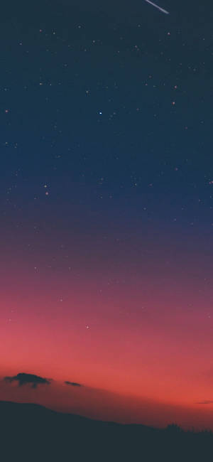 1125x2436 夜空 夕焼け ピンク 自然 iPhone X 壁紙。iPhone X
