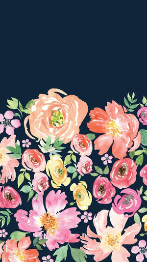 花の絵画 フローラル iPhone
