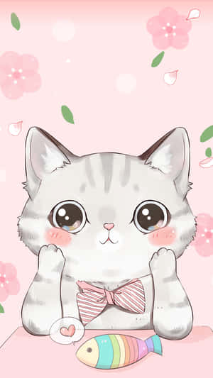 可愛いアニメーション画像 — アニメの猫 GIF 壁紙