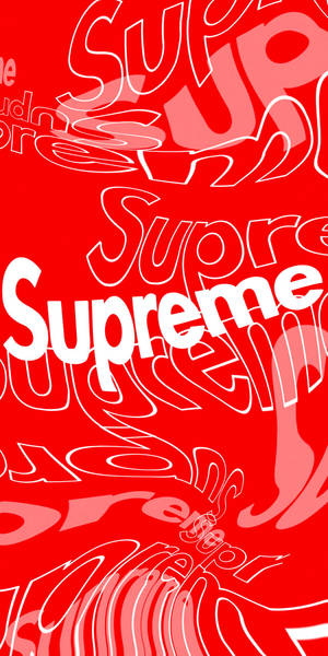 赤いSupreme 様々なフォントのロゴ — 18:9 壁紙