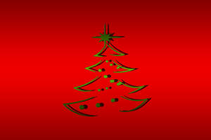 赤いクリスマスツリーのグラフィック