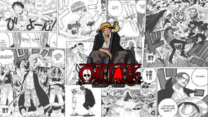 赤髪のシャンクス 漫画パネル壁紙 — 漫画のコマ 壁紙