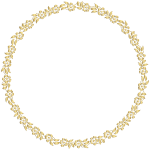 金色の花輪デザイン