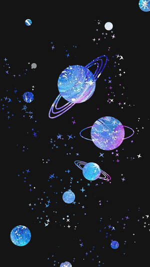 銀河と惑星のTumblr風美学の壁紙 — Tumblr エモい 壁紙