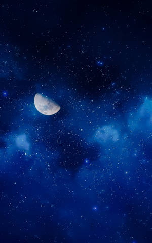 銀河の月夜の空の壁紙 — 月夜の空 壁紙