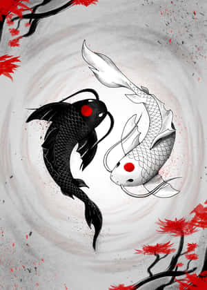 陰陽魚の調和 — iPhone Duo 壁紙