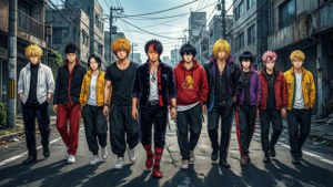 東京リベンジャーズのギャングが共に行進する。 — 東京リベンジャーズ 壁紙