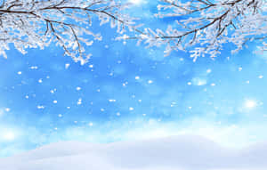 冬の雪の背景 — 冬の美学 壁紙