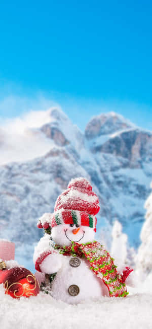 クリスマス雪 — iPhone 13 Mini 壁紙