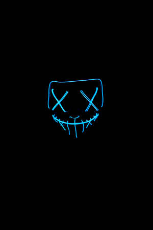 ブルーLEDハロウィンマスク Dim — Xiaomi Pad 8 Pro 壁紙