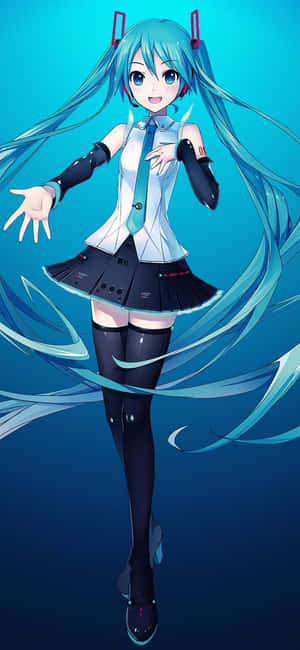 初音ミクの背景 — Moto G Play (2026) 壁紙