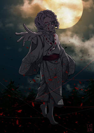 鬼滅の刃 累の夜の壁紙