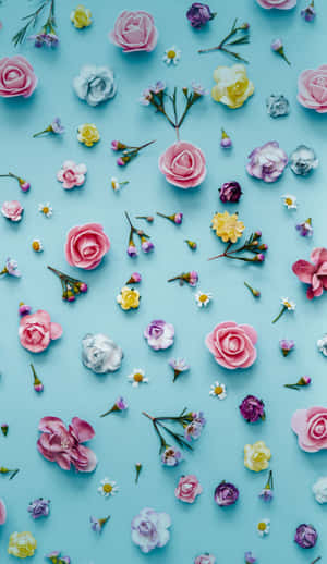 魅力的なパステルカラーの春の花々 — Huawei Pura X 壁紙