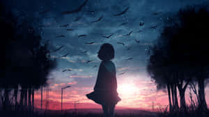 魅惑のアニメ夕景 — 美しいアニメ 壁紙