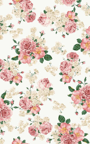 ピンクの花柄背景 — ピンクの花柄 壁紙