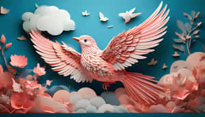 鳥、鳥の背景、紙、紙の背景、クラフト背景、クリエイティブ、クリエイティブ背景、雲、自然、自然4K、美しい抽象、抽象、アート、アート背景
