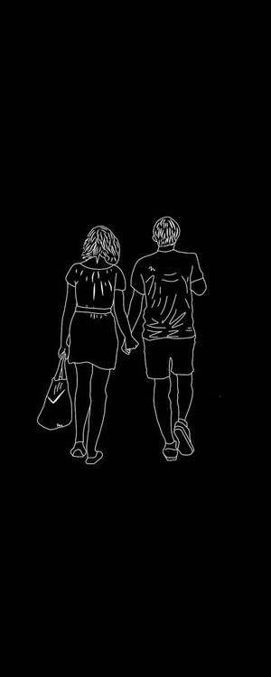 黒のラブアート 壁紙 — Motorola Razr 壁紙