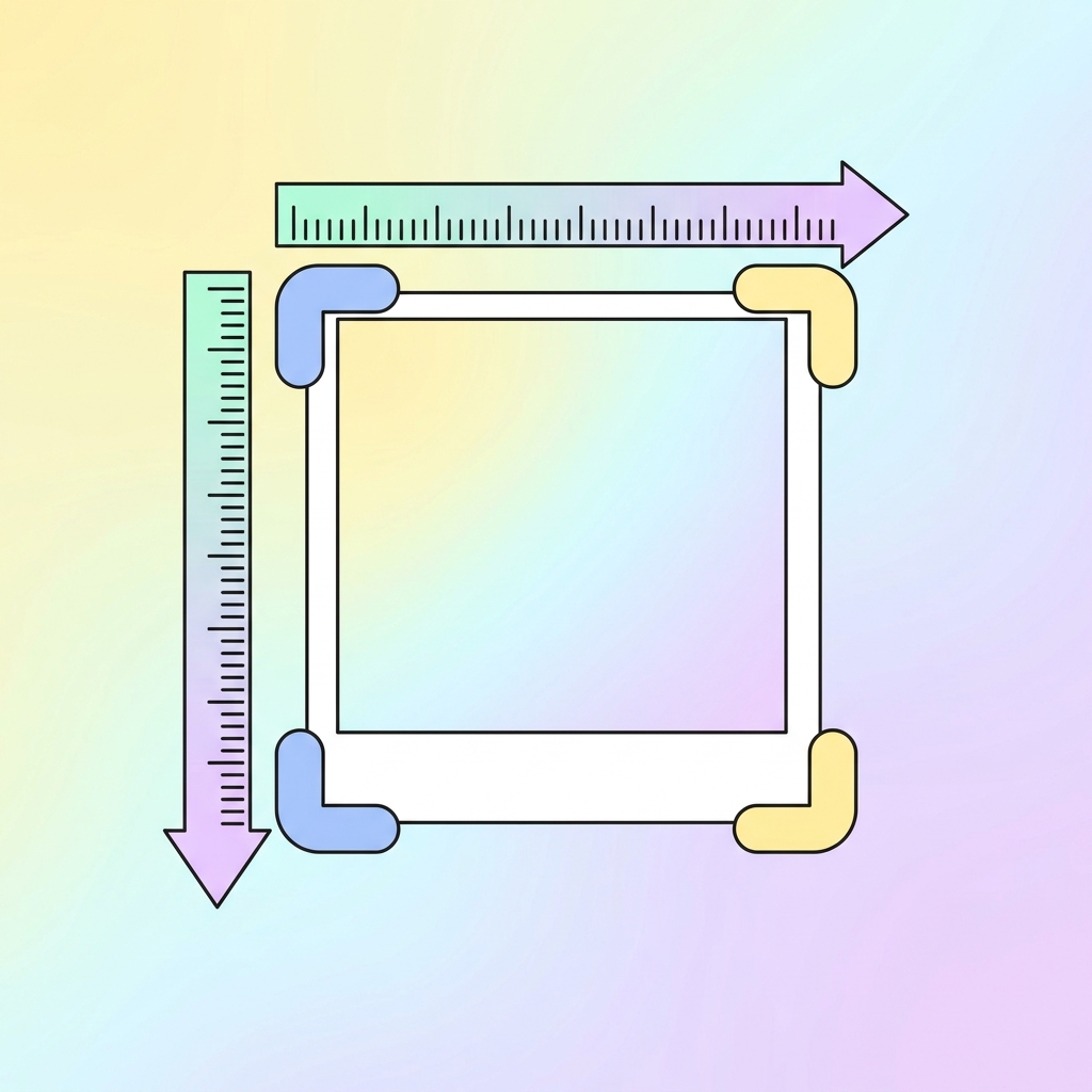 リサイズ＆クロップ ツールのイラスト
