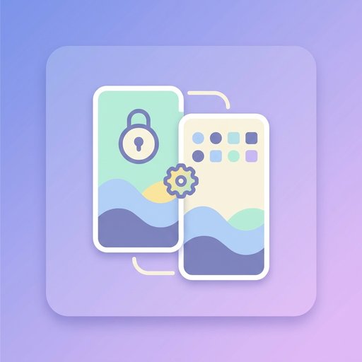 ロック画面＋ホーム画面ペア | wallpaper image tool preview